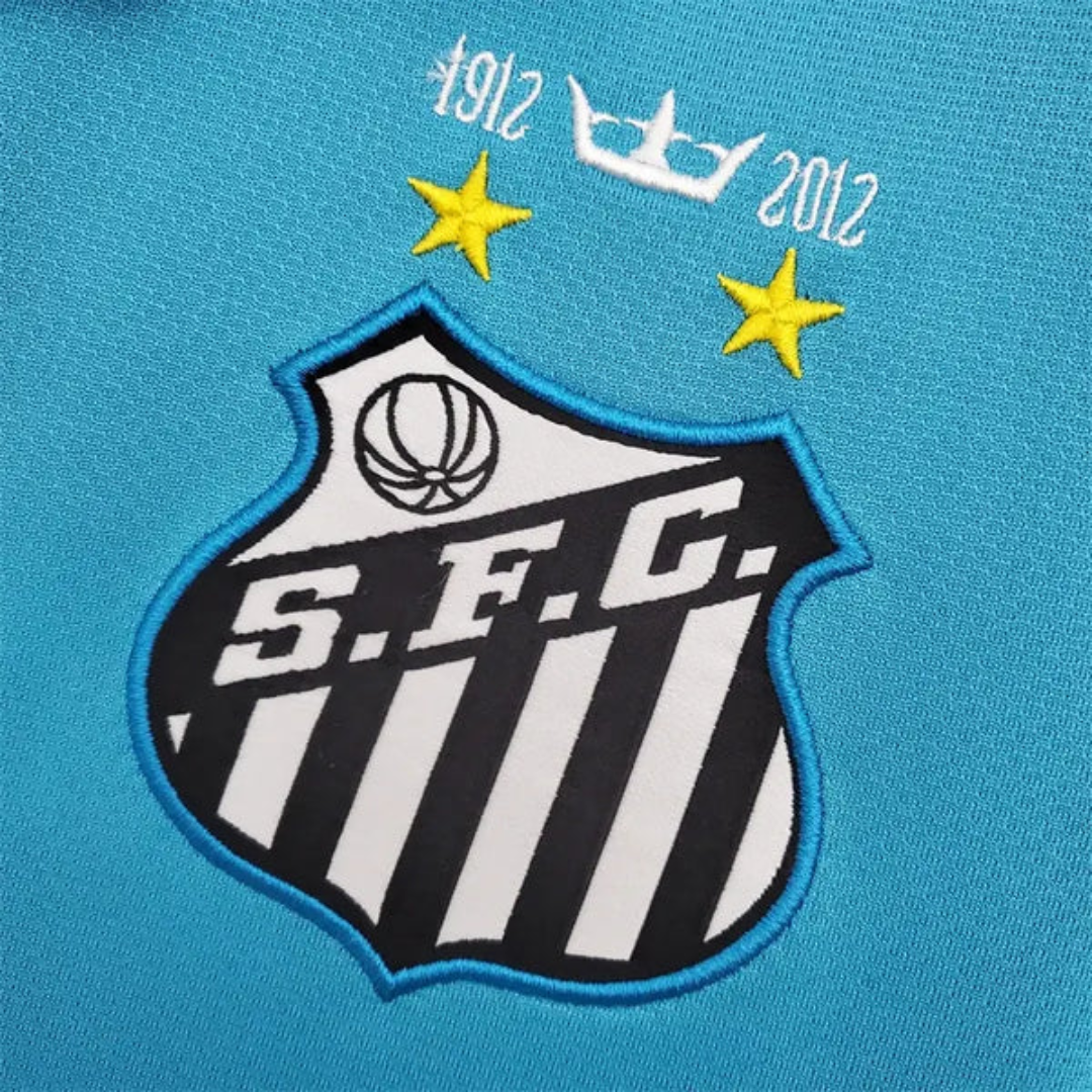 Camisa Retrô Santos Masculina azul Torcedor