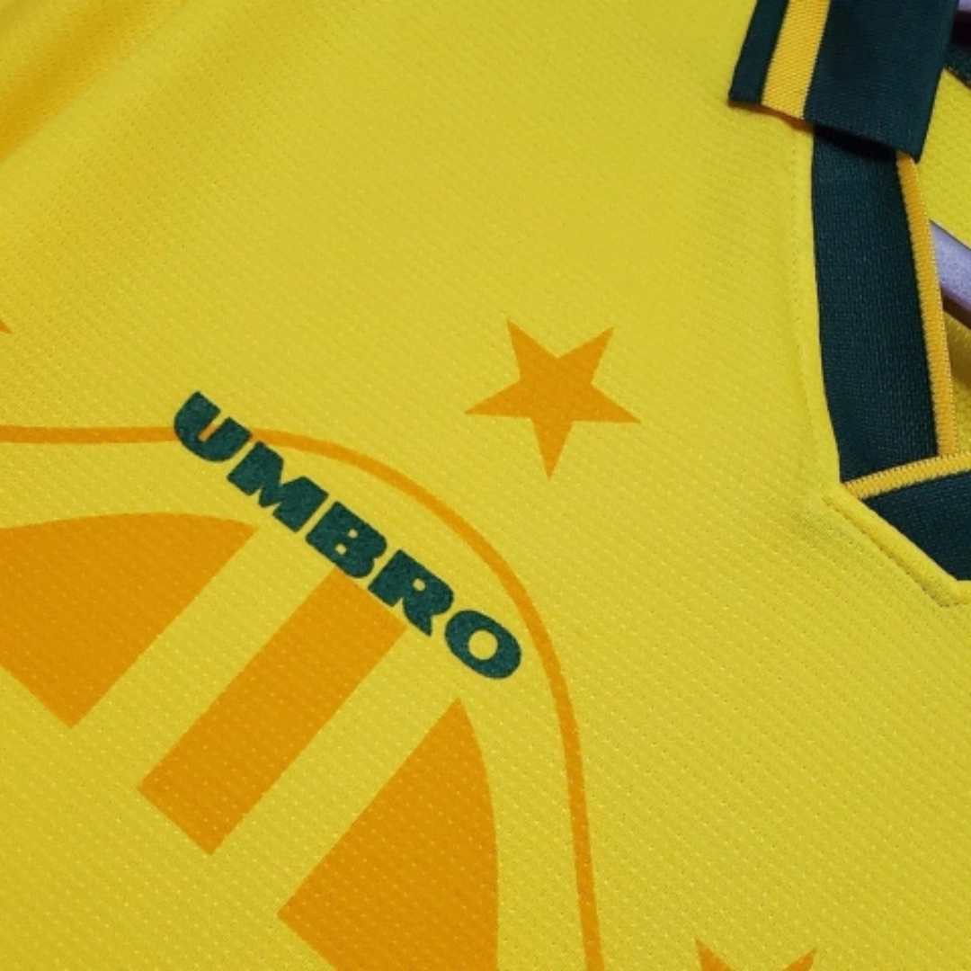 Camisa Retrô Seleção Brasileira Masculina Amarela Torcedor