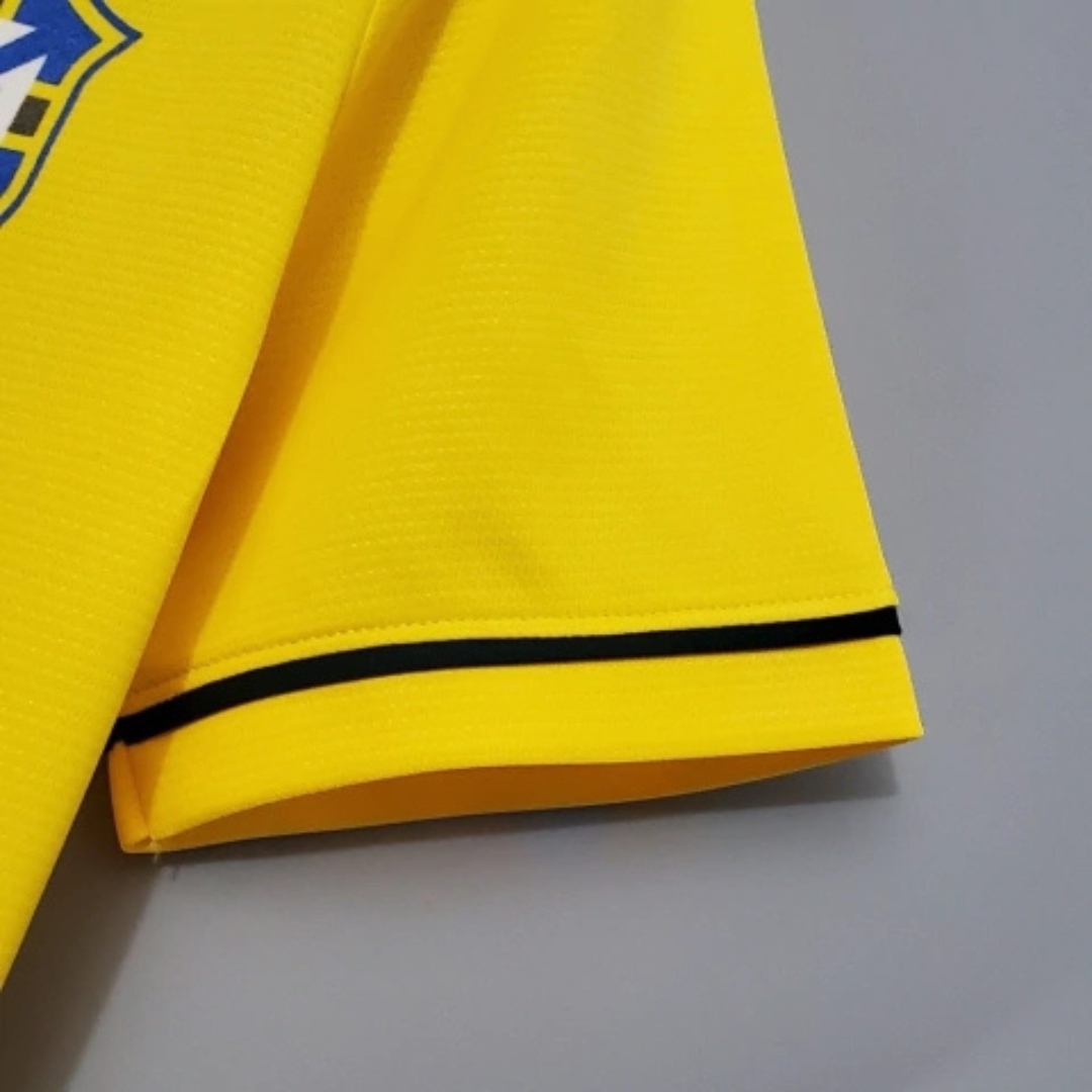 Camisa Retrô Seleção Brasileira Masculina Amarela Torcedor