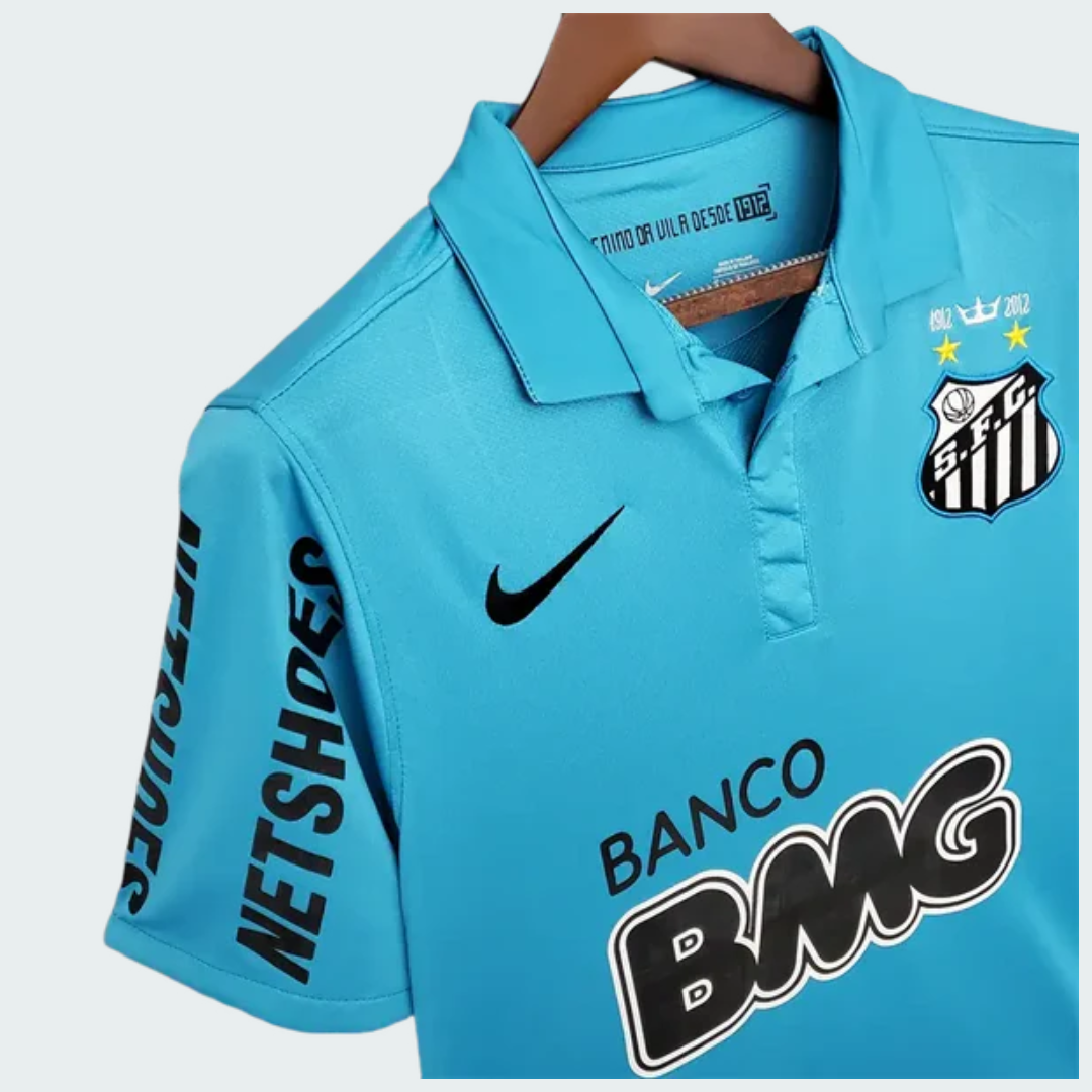 Camisa Retrô Santos Masculina azul Torcedor