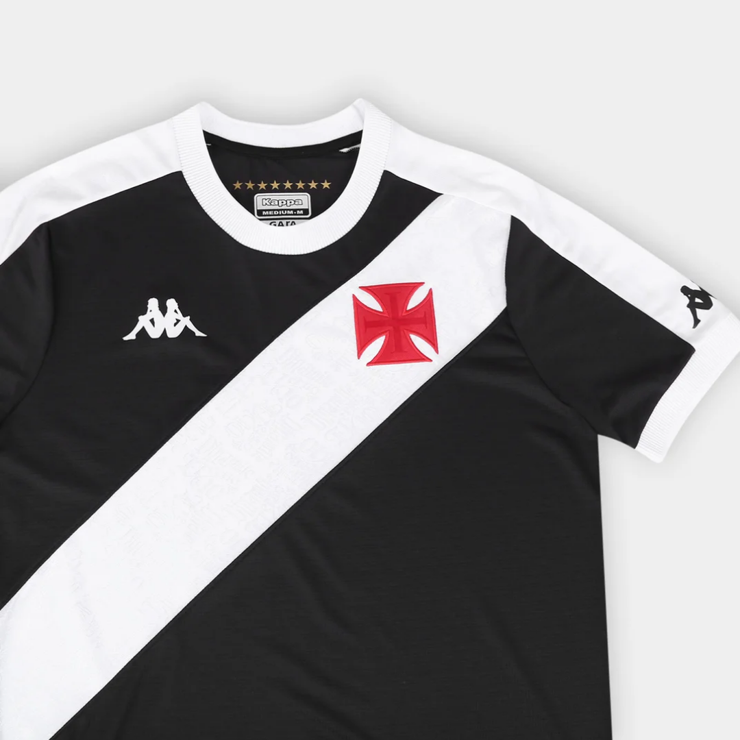 Camisa Vasco I 24/25 Torcedor Masculina Preto+Branco