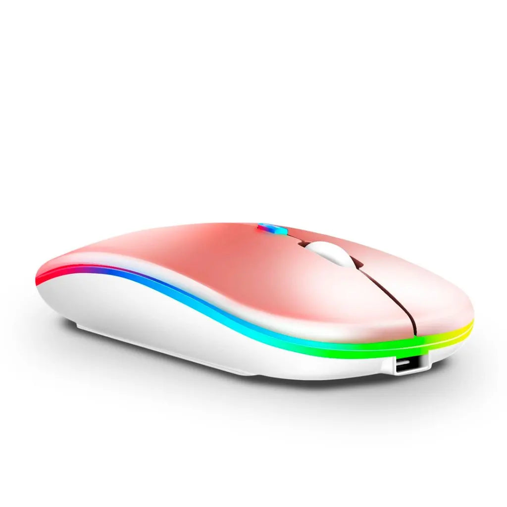 Mouse Sem Fio Recarregável com Iluminação RGB