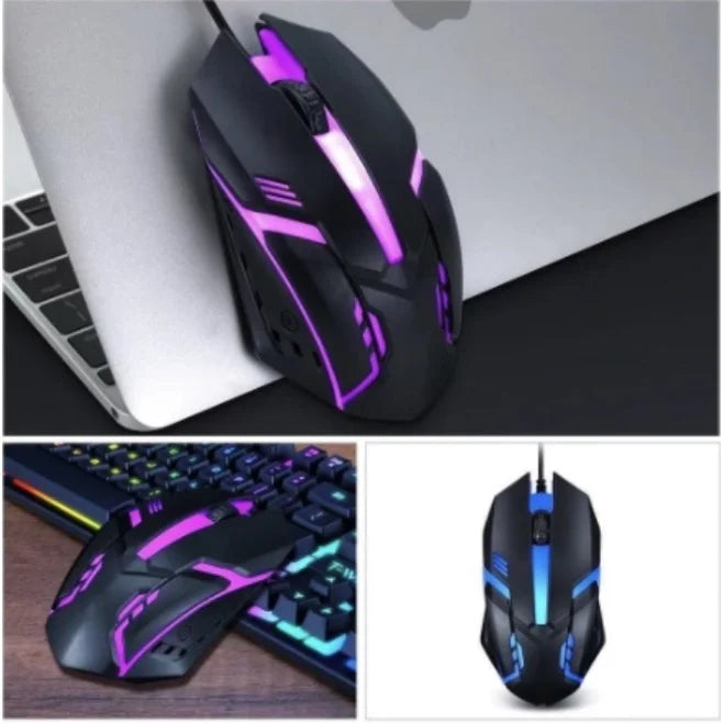 Mouse Gamer ALFA USB 3200dpi com LED RGB