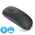 Mouse Utra Silencioso USB & Bluetooth com Led RGB para Gamer