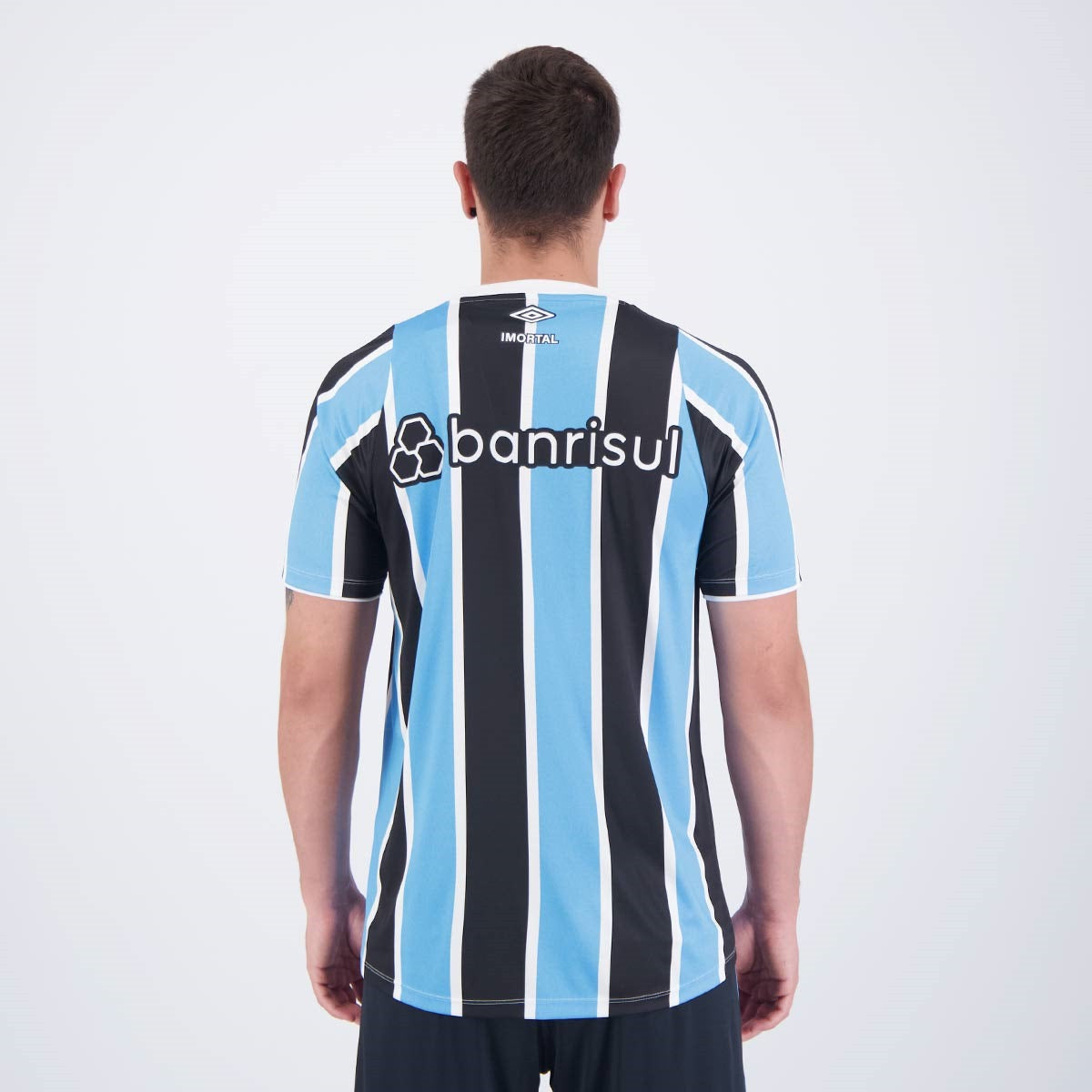 Camisa Grêmio I 24/25 Torcedor Masculina Branco+Preto+Azul
