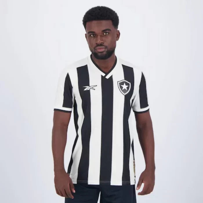 Camisa do Botafogo I 2024 Masculina Torcedor S/N Preto+Branco