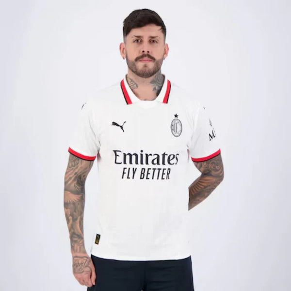 Camisa Milan Away 2025 Puma Masculina Torcedor Branco