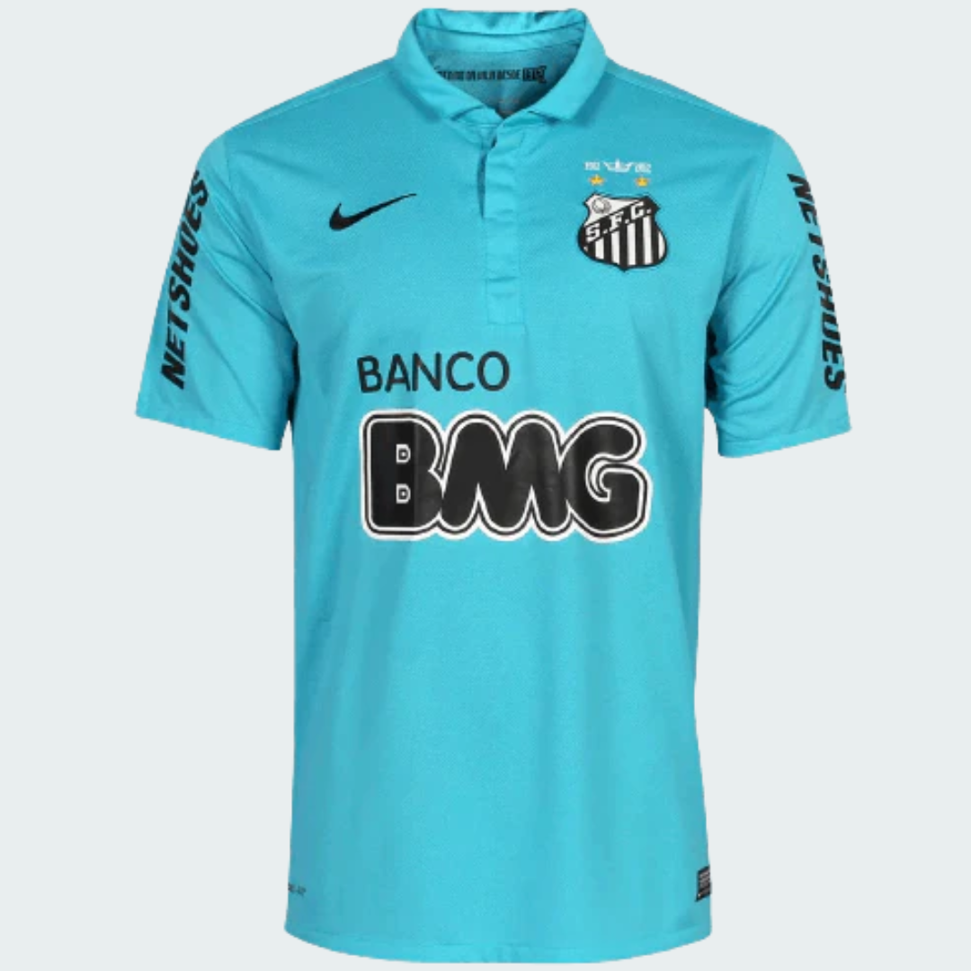 Camisa Retrô Santos Masculina azul Torcedor