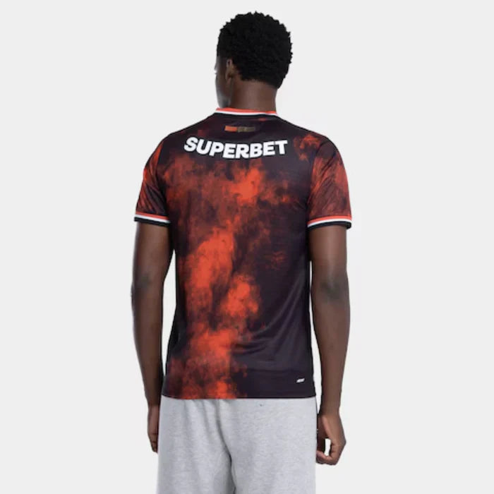 Camisa do São Paulo III 24 Torcedor Masculina Vermelho+Preto