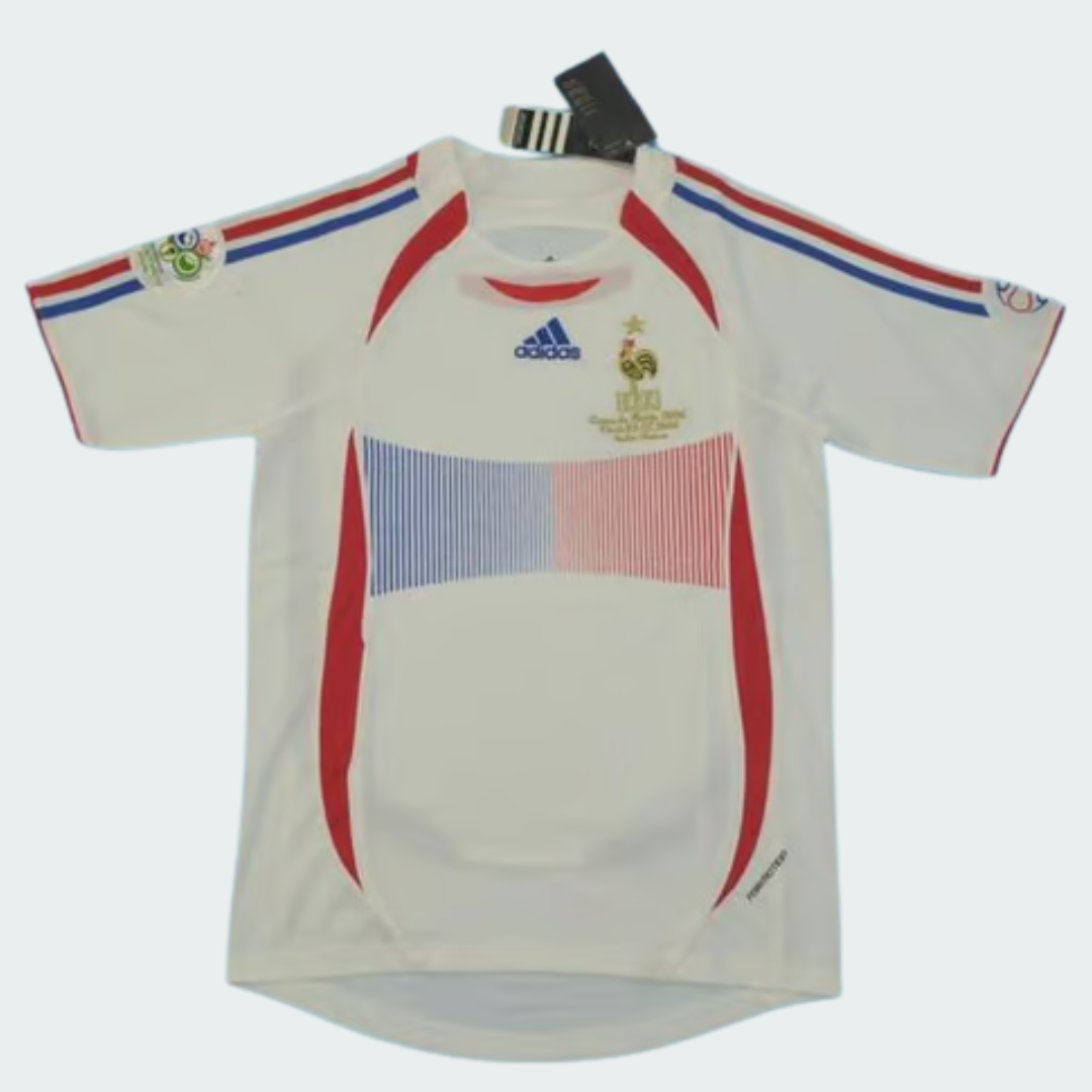 Camisa Retrô França Masculina Branca Torcedor