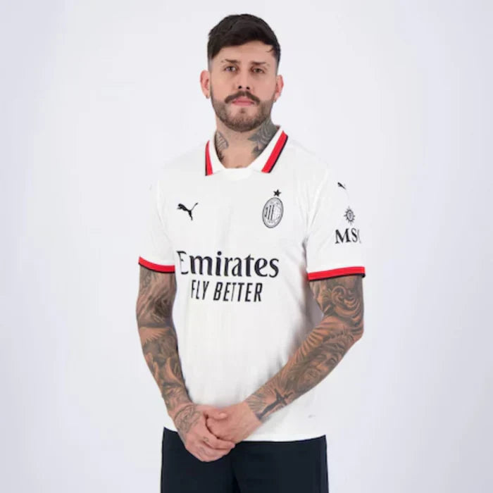 Camisa Milan Away 2025 Puma Masculina Torcedor Branco