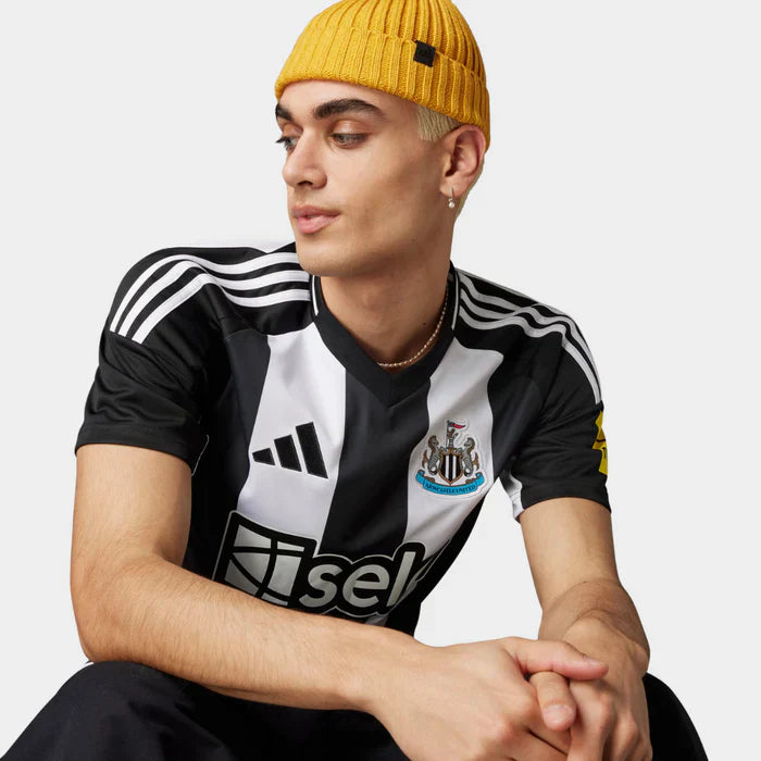 Camisa Newcastle United I 2024 Masculina Torcedor Preto+Branco