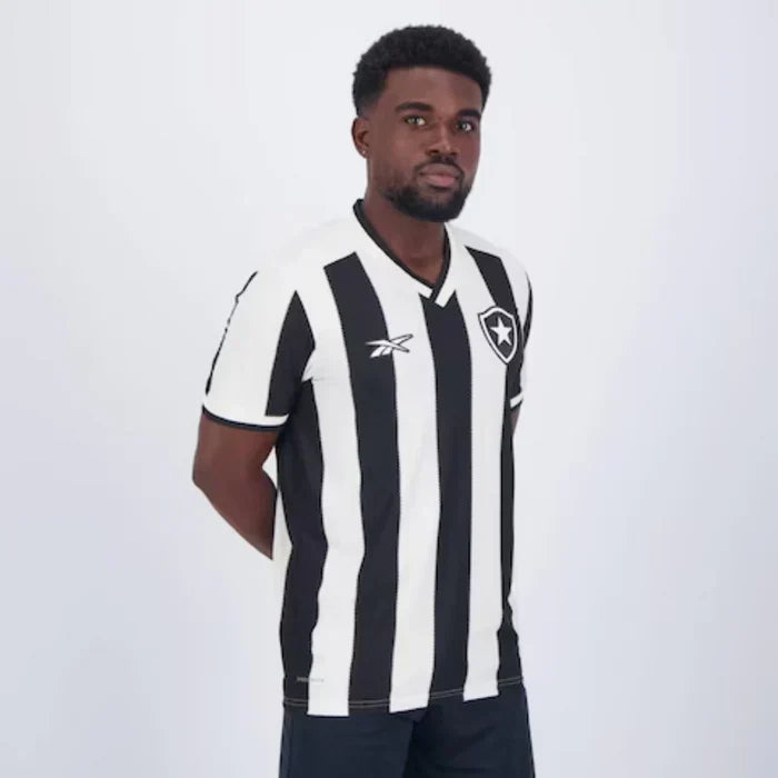 Camisa do Botafogo I 2024 Masculina Torcedor S/N Preto+Branco