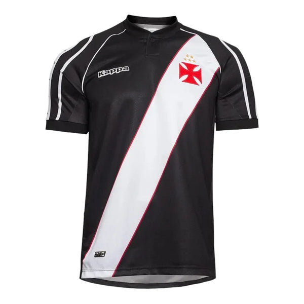 Camisa Vasco I Retrô 1998 Masculina Clássica Torcedor Preto+Branca