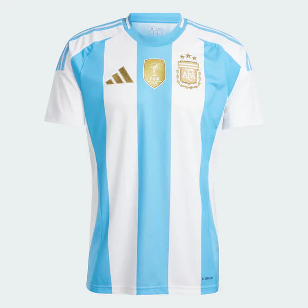 Camisa l Argentina 24 Torcedor Masculino Azul+Branco