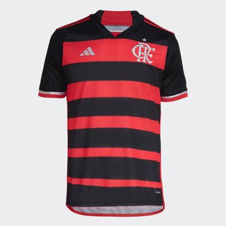 Camisa Flamengo I 24/25 Torcedor Masculina Preta+Vermelha