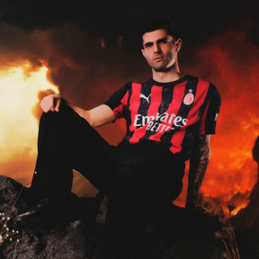 Camisa AC Milan I 25/26 Torcedor Masculina – Vermelha e Preta