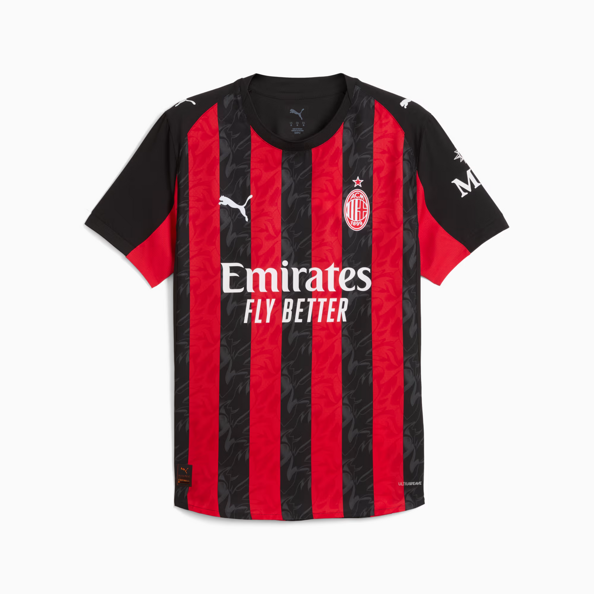 Camisa AC Milan I 25/26 Torcedor Masculina – Vermelha e Preta
