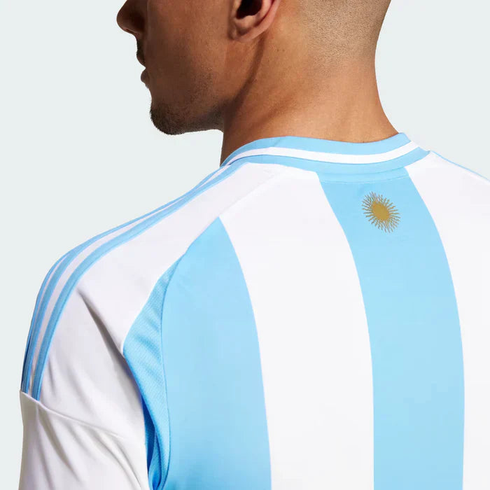 Camisa l Argentina 24 Torcedor Masculino Azul+Branco