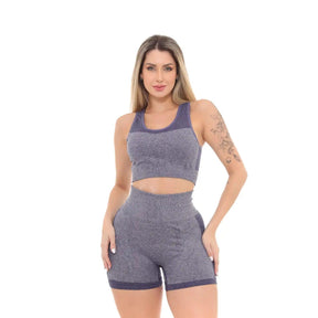 Conjunto Top e Bermuda Academia Fitness