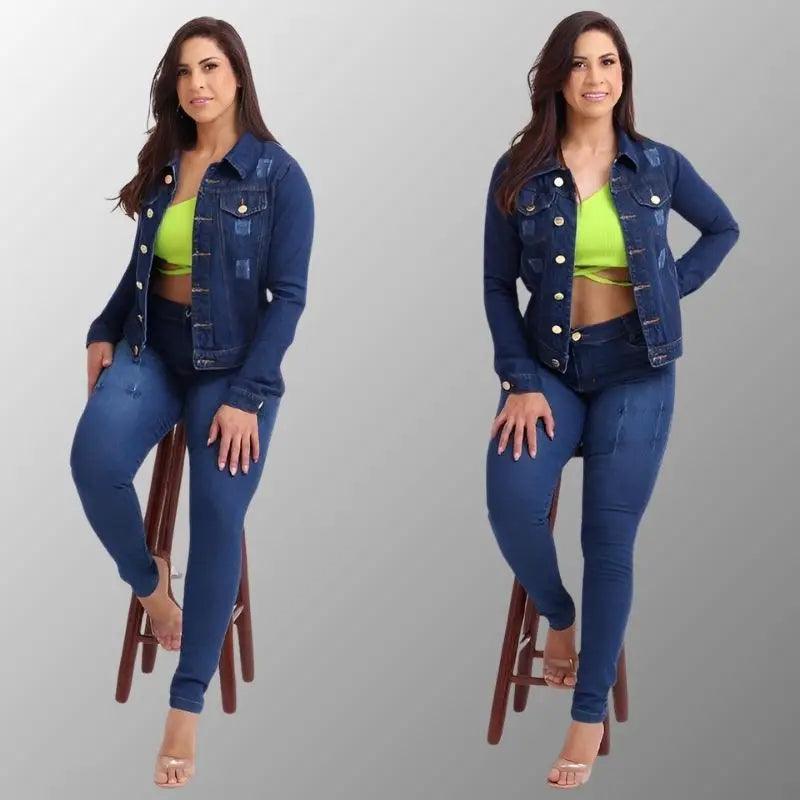 Calça Jeans Skinny Feminina com Lycra e Cós Alto – Milaa