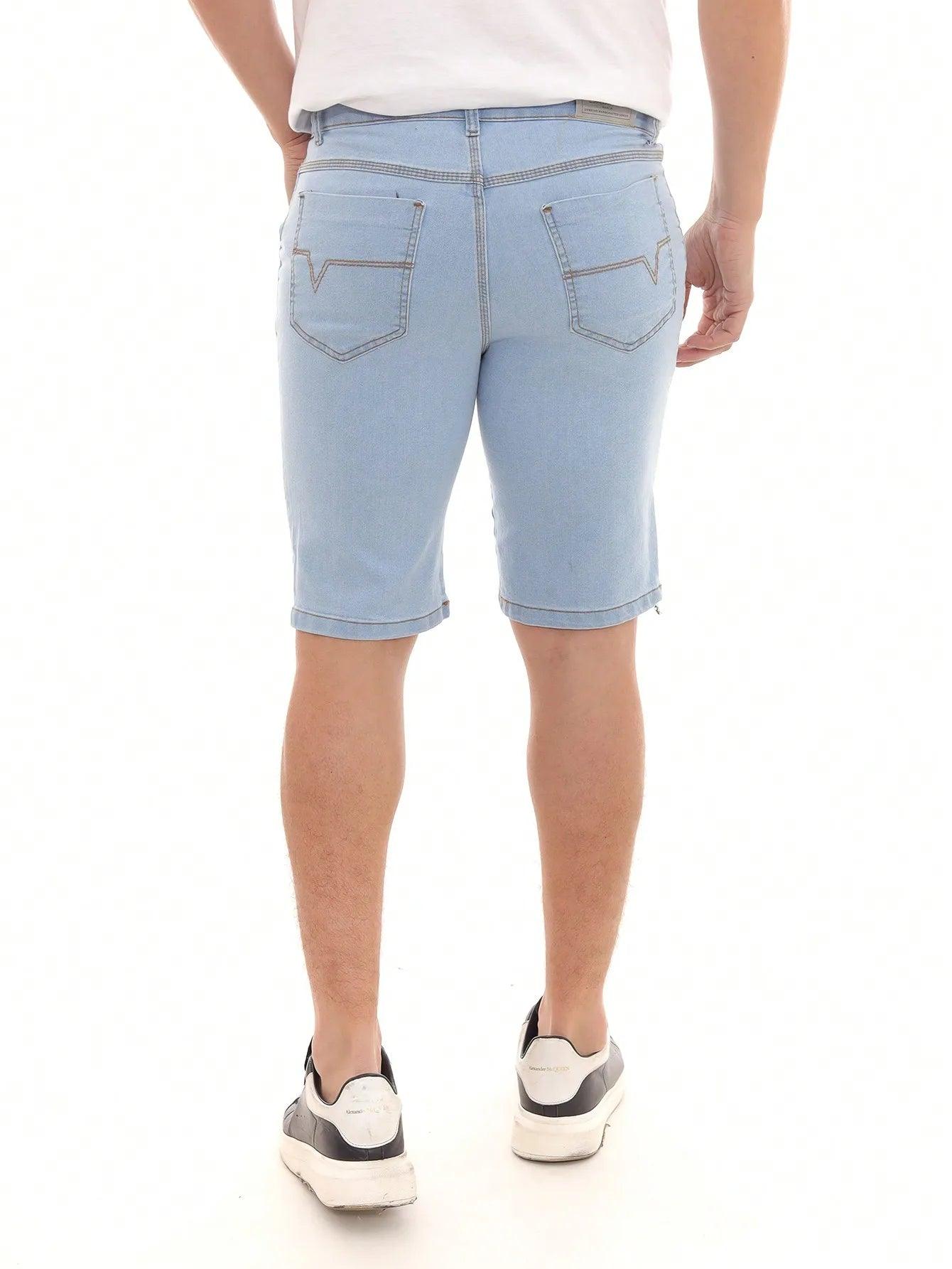 Bermuda Jeans Masculina Lavagem Clara