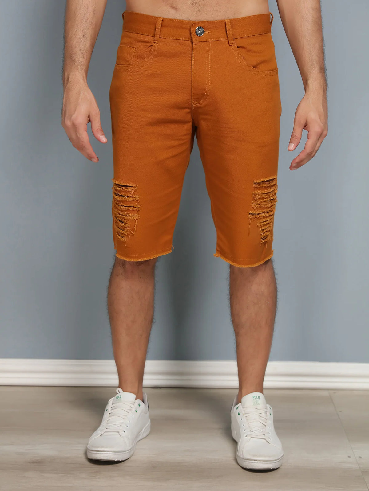 Bermuda Masculina Twill Rasgada