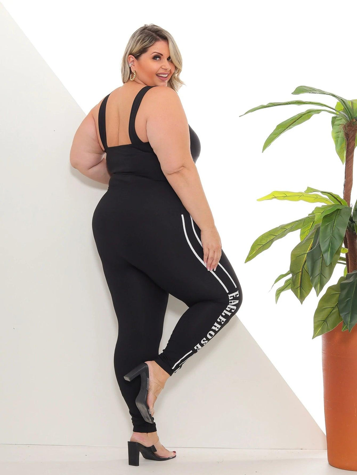 Calça Legging Plus Size Feminina Cintura Alta