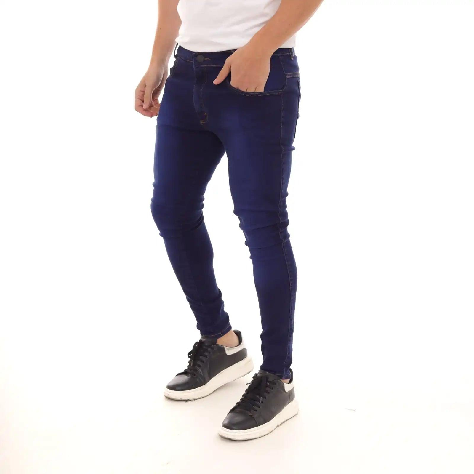 Calça Jeans Super Skinny Masculina Azul Escuro – Milaa