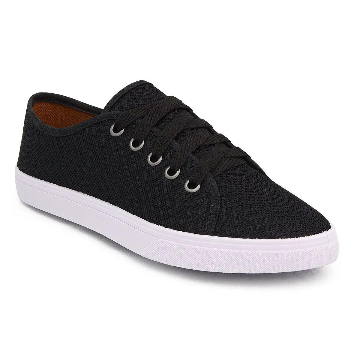 Tênis Feminino Casual Clássico Preto e Branco