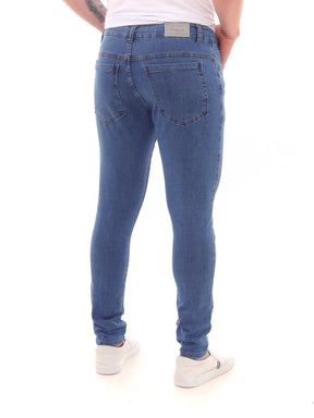 Calça Jeans Masculina Super Skinny Lavagem Média