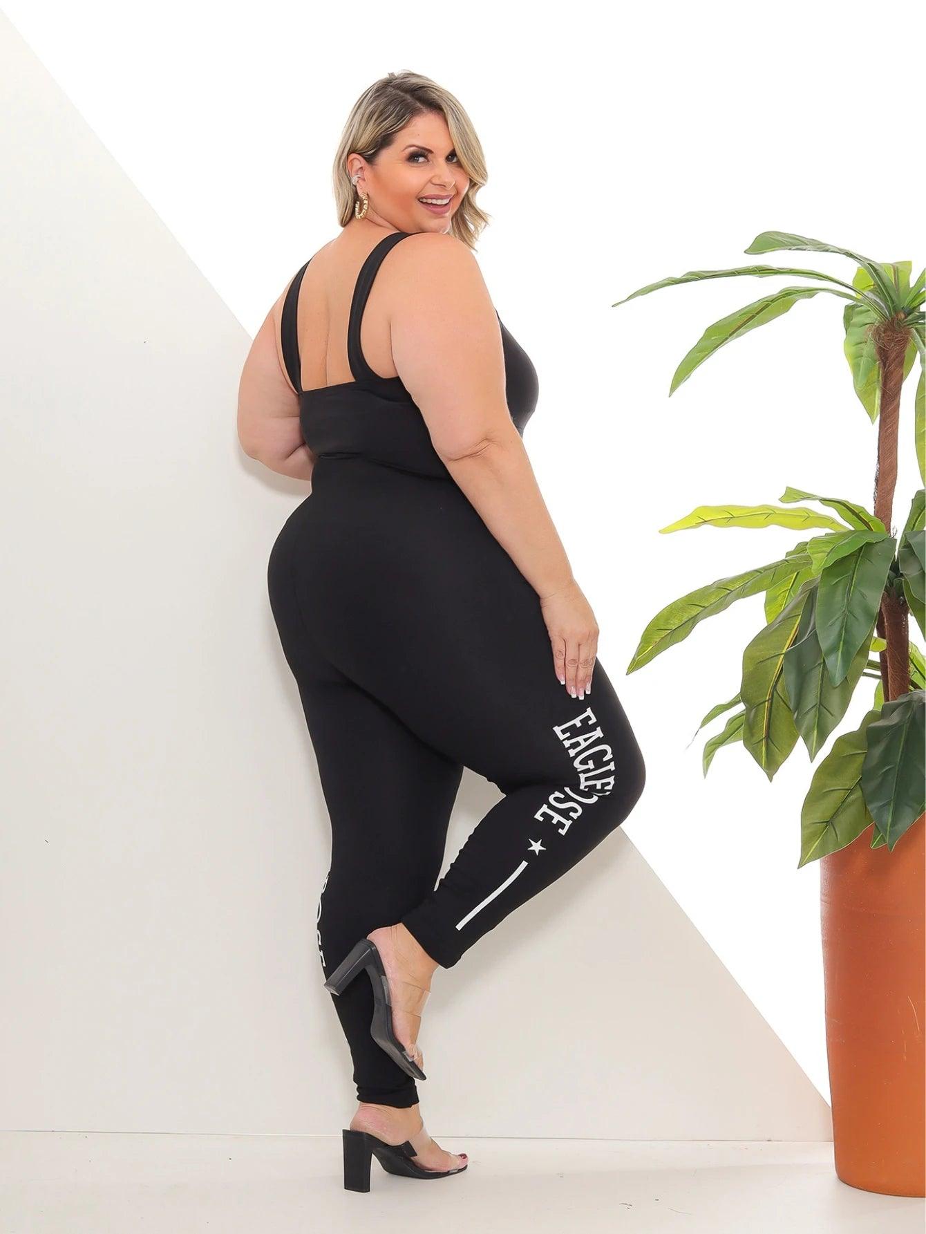 Calça Legging Plus Size Feminina Cintura Alta