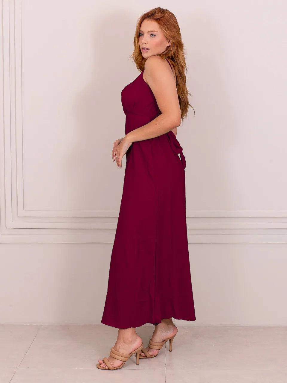 Vestido Longo de Laço