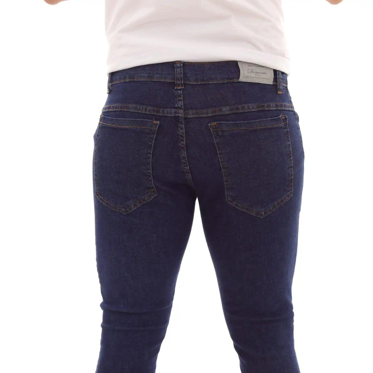 Calça Jeans Super Skinny Masculina Lavagem Azul Escura Liso – Milaa