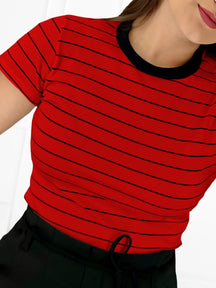 T-Shirt Feminina Listrada Casual de Verão