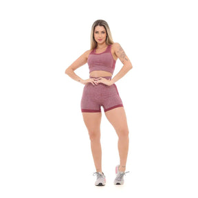 Conjunto Top e Bermuda Fitness Feminino