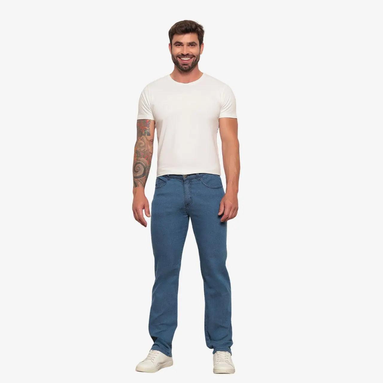 Calça Jeans Masculina Slim Skinny com Elastano