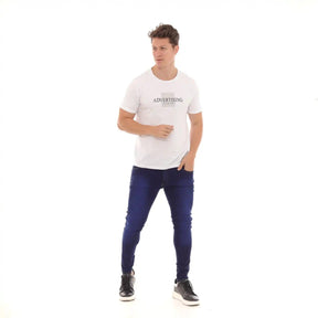 Calça Jeans Super Skinny Masculina Lavagem Azul Escura Liso – Milaa