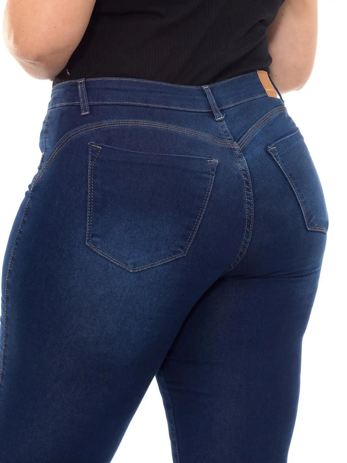 Calça Jeans Feminina Plus Size Cintura Alta