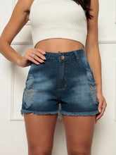 Shorts Feminino Jeans com Barra Desfiada