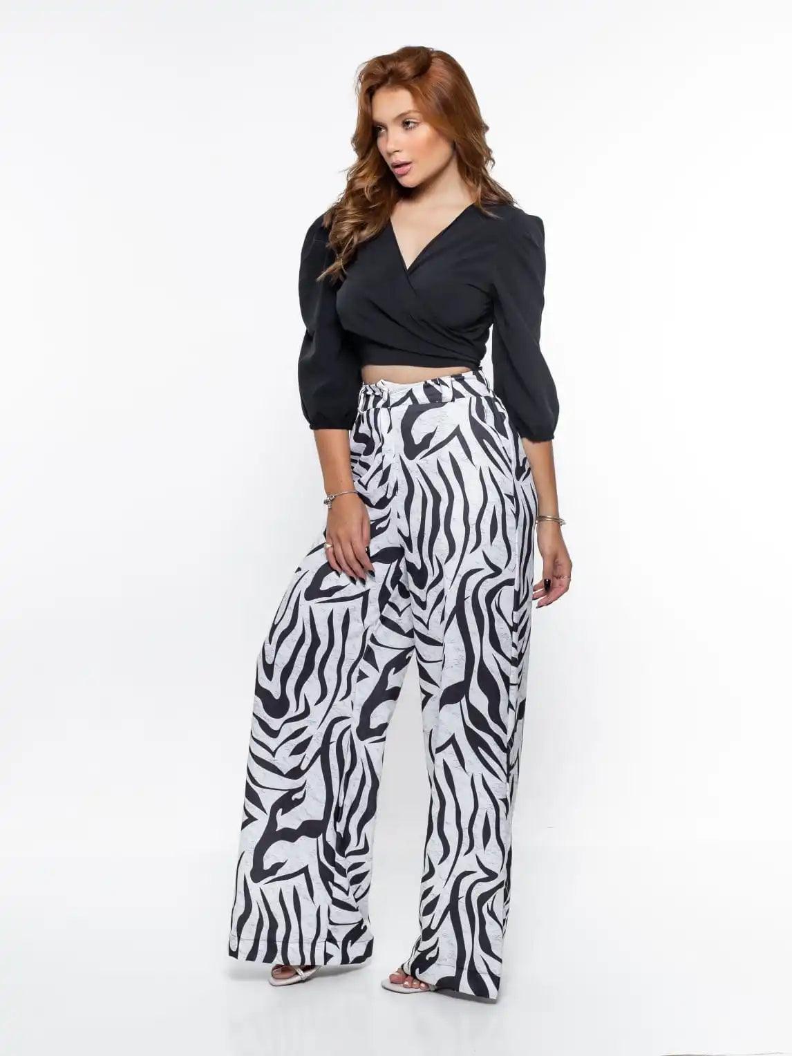 Calça de Alfaiataria de Zebra