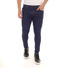 Calça Jeans Super Skinny Masculina Lavagem Azul Escura Liso – Milaa