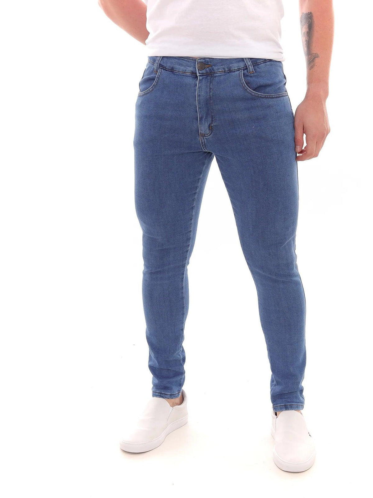 Calça Jeans Masculina Super Skinny Lavagem Média