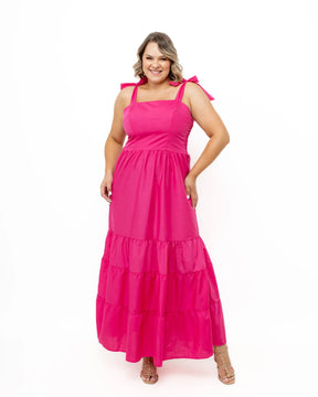 Vestido Longo Casual Versátil Plus Size com Alça Multipurpose