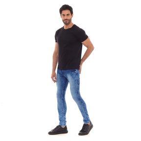 Calça Jeans Masculina Skinny Azul Delavê - Milaa