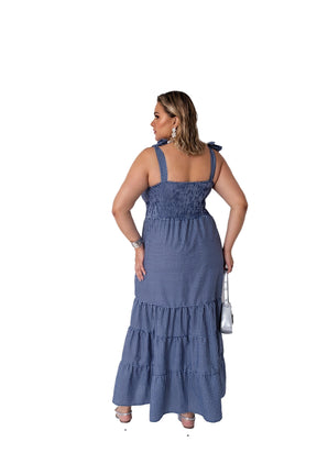 Vestido Longo Casual Versátil Plus Size com Alça Multipurpose