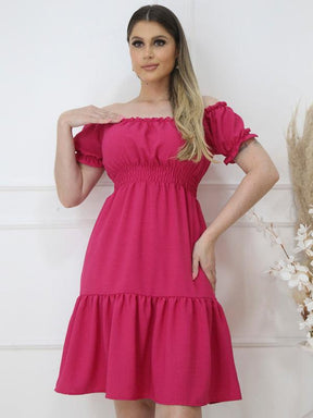 Vestido Curto Feminino com Manga e Forro – Elegância e Sofisticação para Qualquer Ocasião