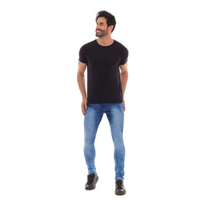 Calça Jeans Masculina Skinny Azul Delavê - Milaa