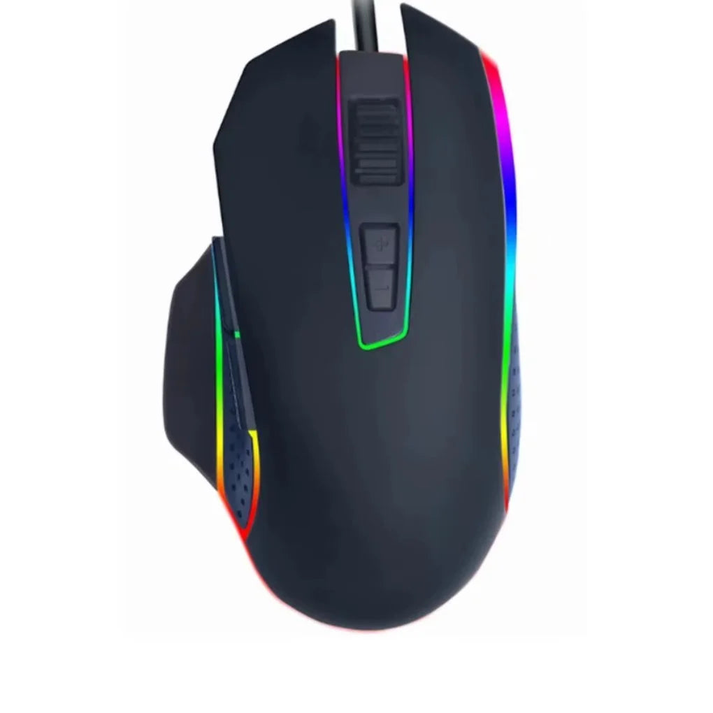 Mouse Gamer com Fio RGB LED  4800DPI com 7 Botões