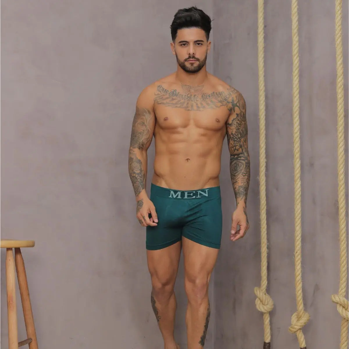 Kit com 10 Cuecas Boxer Masculinas em Microfibra